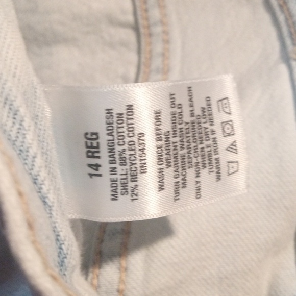 Aeropostale Light Wash Destroyed/Distressed 90s Baggy Jeans 14R - Picture 12 of 17